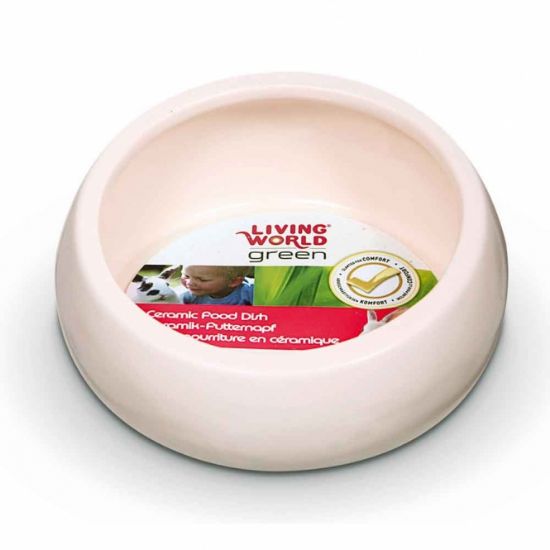 LIVING WORLD Ergonomischer Nagernapf groß elfenbein