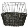 Trixie Fahrradkorb aus Weide mit Gitter - schwarz