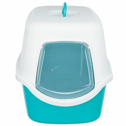 Trixie Katzentoilette Vico - Türkis/Weiß