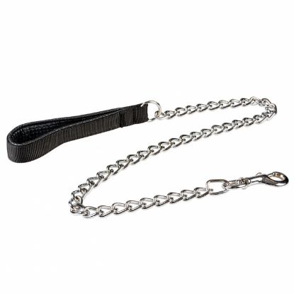 Duvoplus Kettenleine mit gepolstertem Griff - schwarz - 100cm/3mm