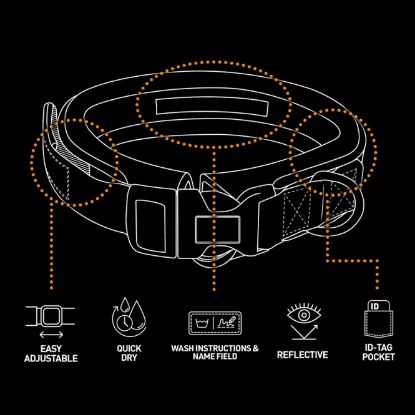 Duvoplus EXPLOR Ultimate Fit Comfy Halsband Safety - Silver Reflective - XL - 52-61cm