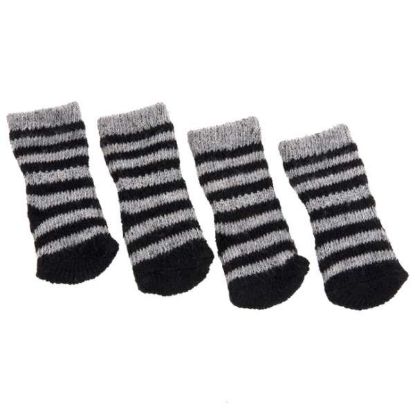 Karlie Doggy Socks Hundesocken 4er Set - Schwarz/Grau - L
