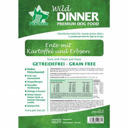 Wild Dinner Ente - Getreidefrei - 3 kg