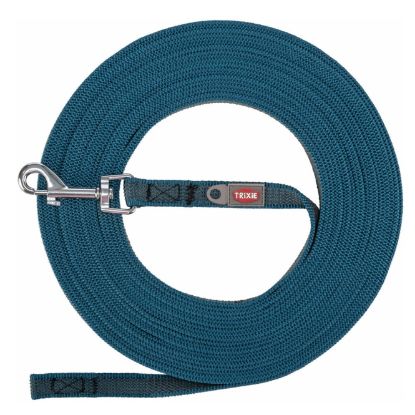 Trixie Schleppleine, gummiert - petrol - 10 m/15 mm