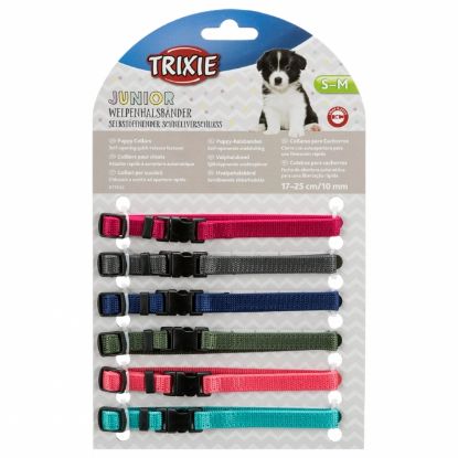 Trixie Welpenhalsbänder - 6er-Set 2 - S-M = 17-25 cm