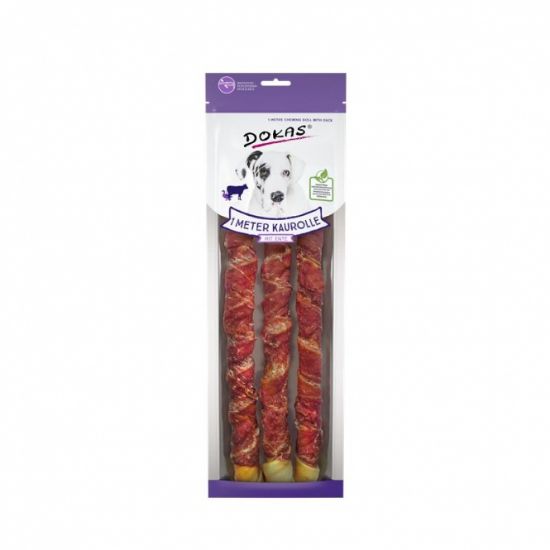 Dokas Dog Snack 1m Kaurolle mit Ente - 315g