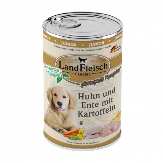 Landfleisch Dog Classic Junior Huhn, Ente & Kartoffeln mit Gartengemüse - 800g