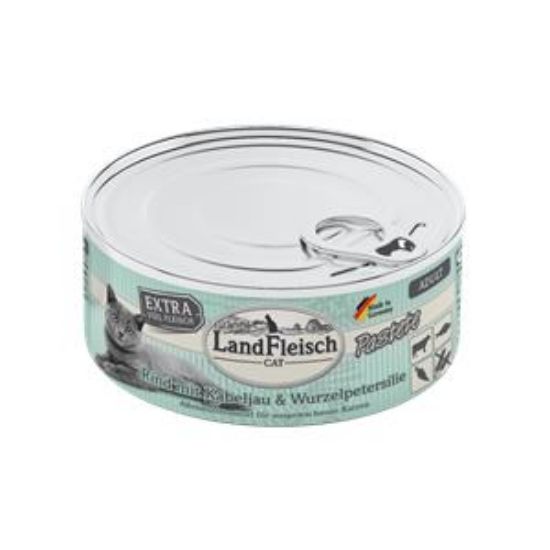 Landfleisch Cat Adult Pastete Rind, Kabeljau, Wurzelpetersilie - 400 g