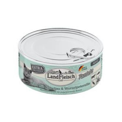 Landfleisch Cat Adult Pastete Rind, Kabeljau, Wurzelpetersilie - 195 g