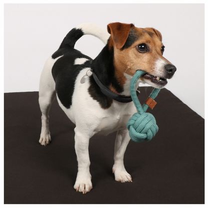 D&D Knotenball mit Schlaufe Harper - blau - 27 x 10cm