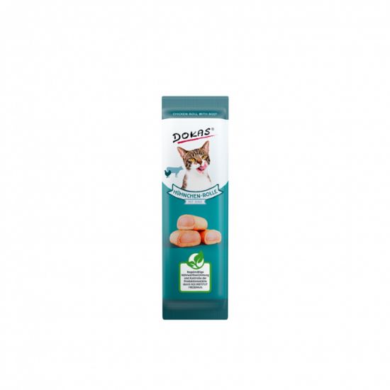 Dokas Cat Snack Hühnchen-Rolle mit Rind 10g