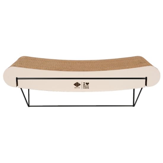 D&D gebogenes Wandregal aus Pappe David - braun/beige