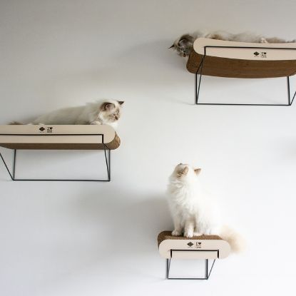 D&D Wandregal aus Pappe David - braun/beige - L - 60x29x24cm