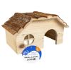 Duvoplus Kleintierhaus mit Rindendach - 21 x 13 x 12cm