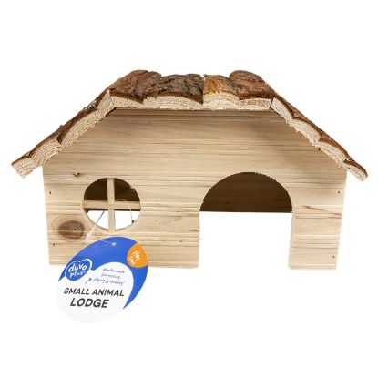 Duvoplus Kleintierhaus mit Rindendach - 28 x 18 x 16cm