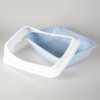 Duvoplus Katzentoilette Birba mit Rand - Azzuro - L - 56 x 39 x 21,5cm