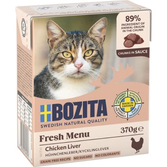 Bozita Cat Tetra Recard Häppchen in Sauce mit Hühnchenleber 370g