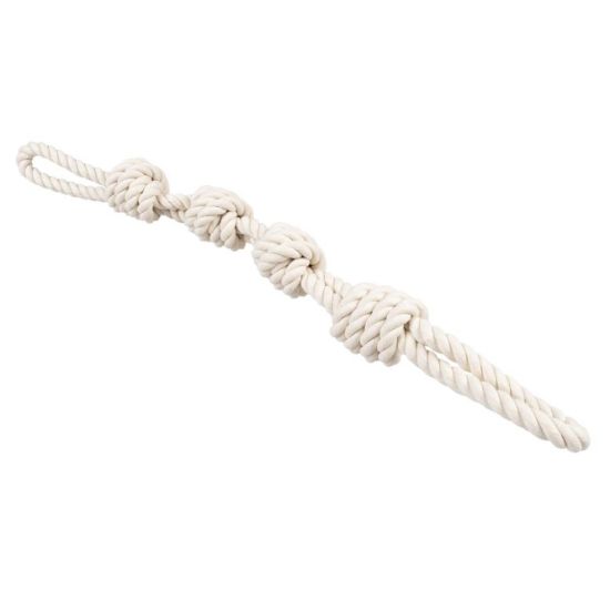 Duvoplus ECO Baumwollseil mit 2 Schlaufen - weiß