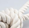 Duvoplus ECO Baumwollseil mit 3 Knoten & Schlaufe - weiß