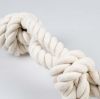 Duvoplus ECO Baumwollseil mit 3 Knoten & Schlaufe - weiß