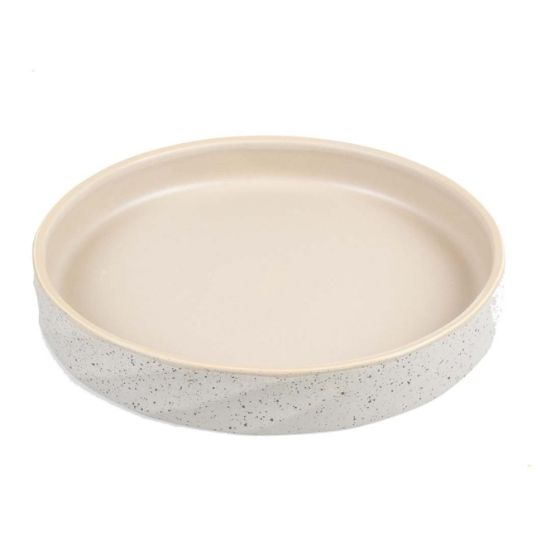 Duvoplus flacher Keramiknapf Stone Wavy Dune - 260ml - 14,5x14,5x3cm