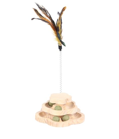 Duvoplus Cat Toy Spin & Play Flower